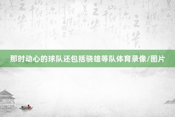 那时动心的球队还包括骁雄等队体育录像/图片