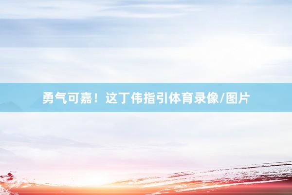 勇气可嘉！这丁伟指引体育录像/图片