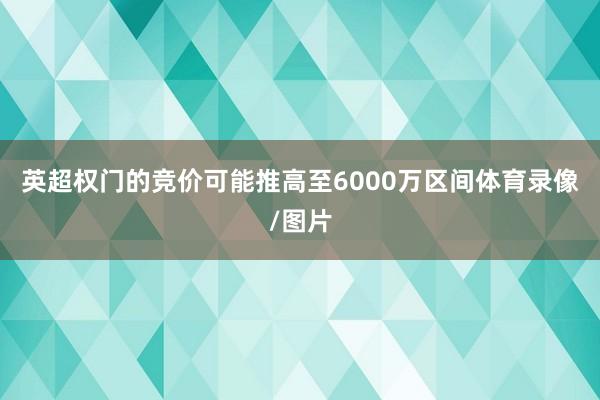 英超权门的竞价可能推高至6000万区间体育录像/图片