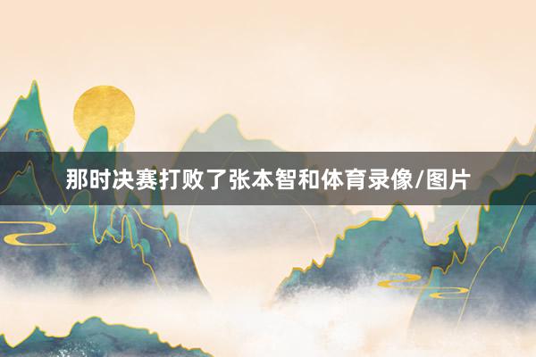 那时决赛打败了张本智和体育录像/图片