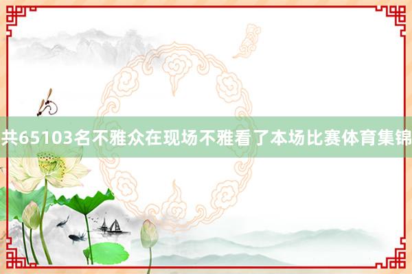 共65103名不雅众在现场不雅看了本场比赛体育集锦