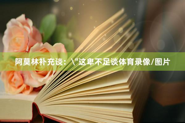 阿莫林补充谈：