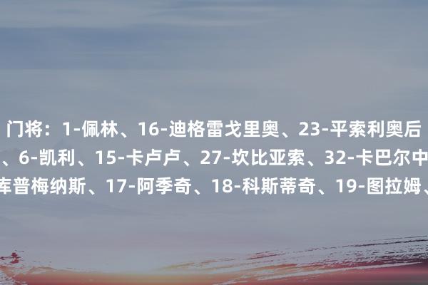 门将：1-佩林、16-迪格雷戈里奥、23-平索利奥后卫：3-布雷默、4-加蒂、6-凯利、15-卡卢卢、27-坎比亚索、32-卡巴尔中场：5-洛卡特利、8-库普梅纳斯、17-阿季奇、18-科斯蒂奇、19-图拉姆、21-米雷蒂、22-麦肯尼时尚：7-小孔塞桑、10-伊尔迪兹、11-热格罗瓦、13-博加、14-米利克、20-奥蓬达、30-戴维体育录像/图片