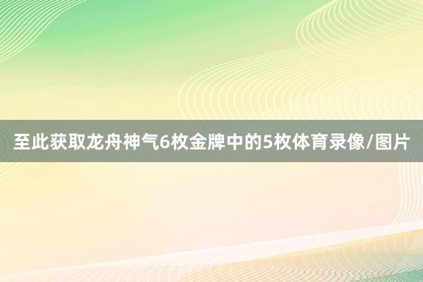至此获取龙舟神气6枚金牌中的5枚体育录像/图片