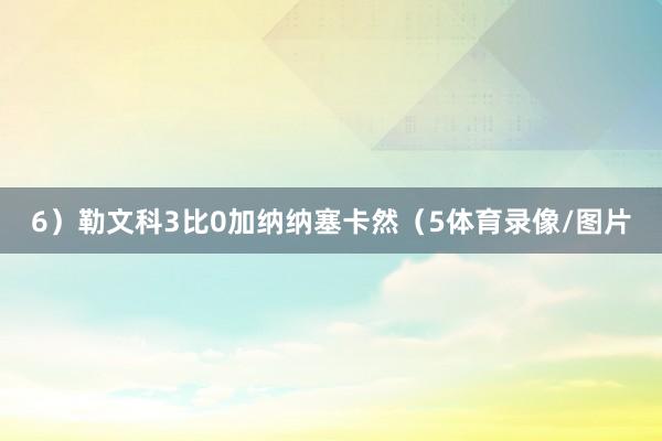 6）勒文科3比0加纳纳塞卡然（5体育录像/图片