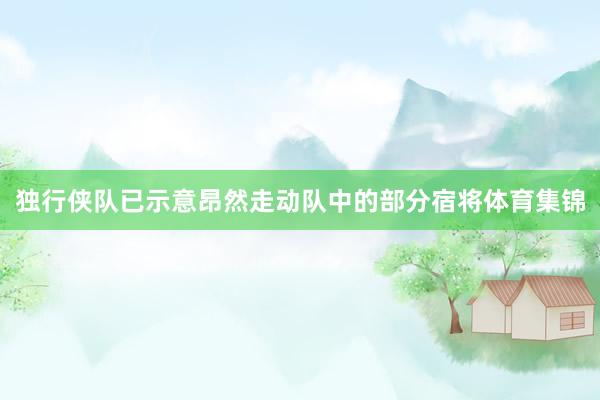 独行侠队已示意昂然走动队中的部分宿将体育集锦